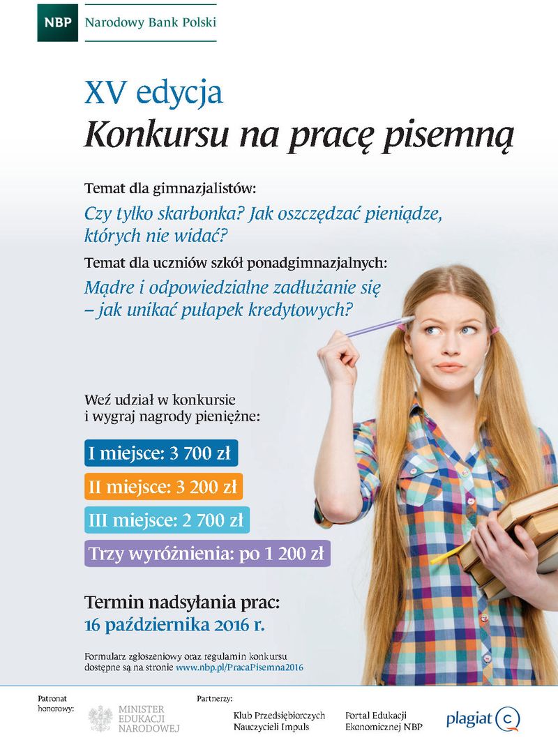 NBP Konkurs na prace pisemna 2016